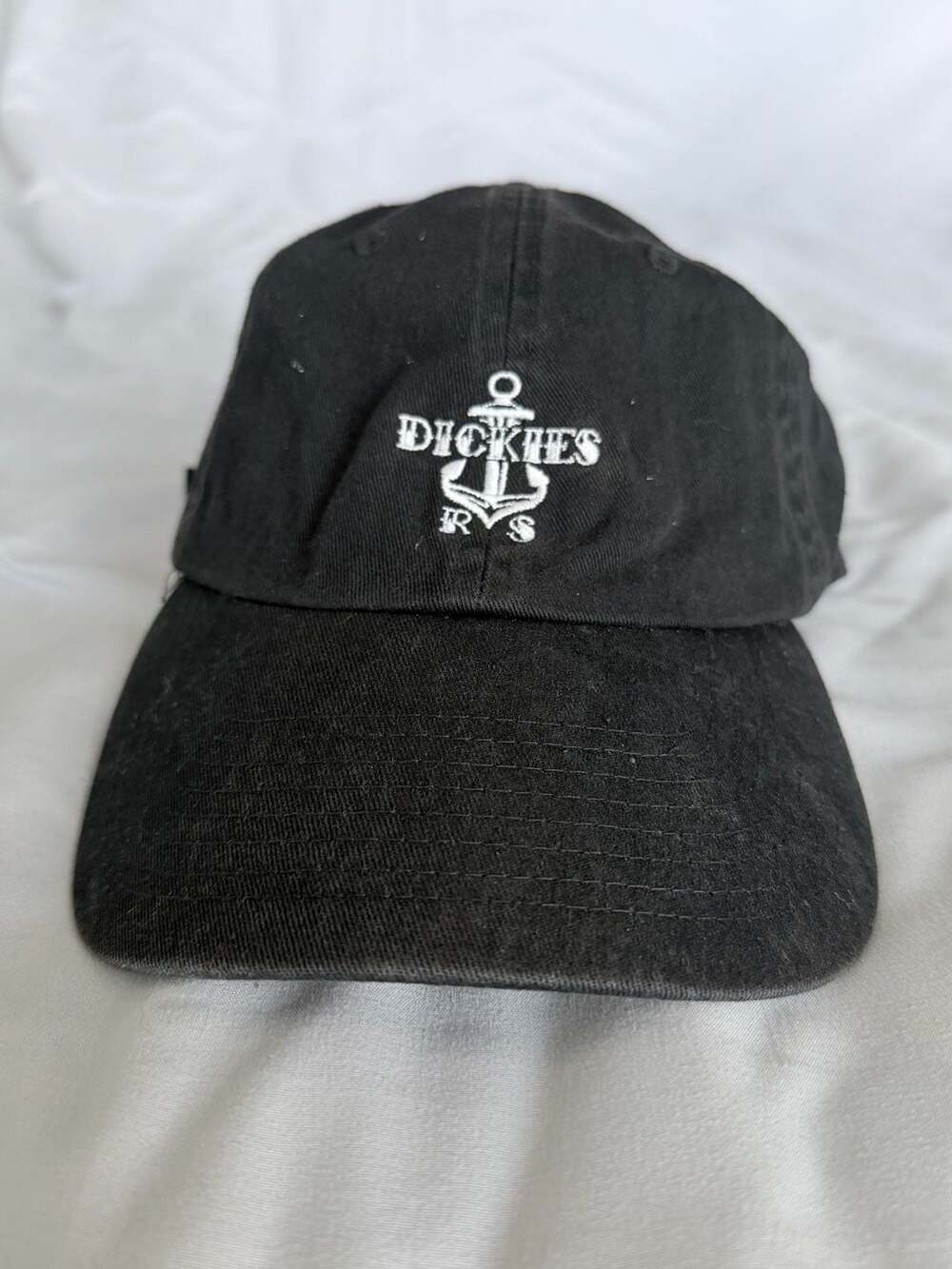 Dickies Anchor Logo Black Dad Hat Baseball Cap